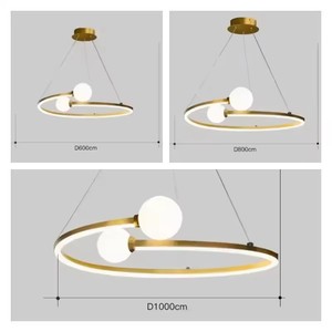 Nordic Luxury Decorative Chandelier Dining Room Living Room <strong>Bedroom</strong> Home <strong>Lighting</strong> Glass <strong>Shade</strong> Hanging Lamps - Product Image 4