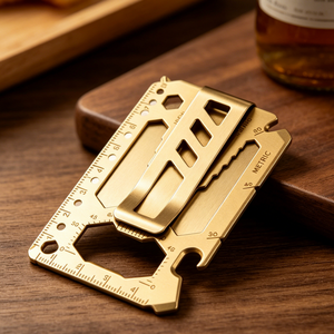 Custom Material Multi-Functional Bottle Opener Card - ISO9001 Approved, <b>Titanium</b>/Stainless Steel - Product Image 2