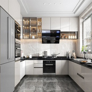 Set di Mobili da Cucina in Legno di Design Classico e Lussuoso, Armadietti con Finitura Laccata per Cucina - Product Image 2