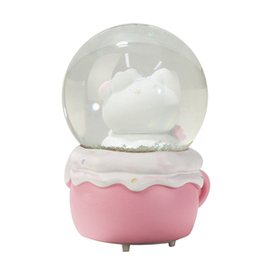 Customized Resin Crafts Cartoon Kitty <strong>cat</strong> Glowing <strong>Snow</strong> <strong>Globe</strong> with Shinny Silvery Flakes - Product Image 4