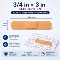 Vente en gros de trousses de premiers secours personnalisées avec logo, pansements adhésifs, bandes de fibres élastiques, pansements désinfectés à l'ozone, boîte de pansements adhésifs