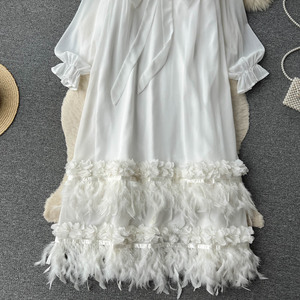 Robes à franges haut de gamme pour femmes avec manches longues et coupe ample tendance - Product Image 6