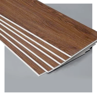 Revêtement de sol en carreaux LVT SPC à clipsage, de haute qualité, en bois foncé, imperméable, ignifuge et avec revêtement anti-UV