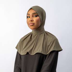 Couvre-cou personnalisé, chapeau ninja <span class=keywords><strong>avec</strong></span> foulard en mousseline, <span class=keywords><strong>hijab</strong></span> musulman, <span class=keywords><strong>hijab</strong></span> instantané, 2 pièces attachées instantanément - Product Image 4