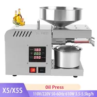 Presse à huile automatique commerciale en acier inoxydable, mini extracteur d'huile multifonctionnel Tengao pour graines de thé 110/220V
