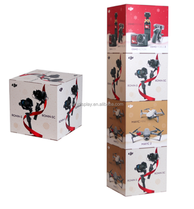 Set 4 Totem Kubus Display Promosi Ramah Lingkungan, Display Retail Kardus Kertas, Merek RuiQi Model RQ-00320 - Product Image 5