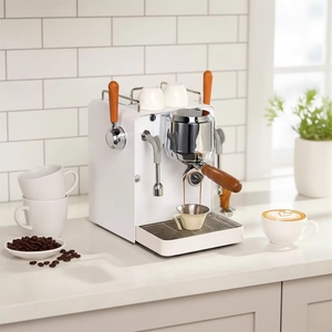Dual Semi-Automatic <strong>Coffee</strong> Maker Portable Stainless Steel <strong>Coffee</strong> <strong>Machine</strong> - Product Image 1