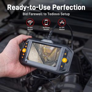 <span class=keywords><strong>Endoscope</strong></span> à double objectif <span class=keywords><strong>Teslong</strong></span>, caméra d'inspection mécanique, sonde flexible à fibre optique, pour l'automobile/HVAC - Product Image 3