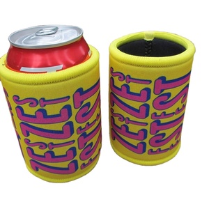 RYO OEM Custom 5mm Yellow Neoprene Waterproof Insulated 330-375ml Beer Stubby Cooler Bag with Glued Base for Can Cooling - Product Image 4