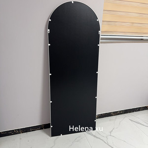 <span class=keywords><strong>Miroir</strong></span> sur pied arqué moderne en verre fait main noir et <span class=keywords><strong>blanc</strong></span> 61x161cm, <span class=keywords><strong>miroir</strong></span> décoratif sur pied avec cadre métallique pour la décoration - Product Image 6