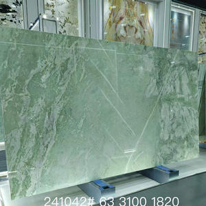 Matériaux en pierre verte luxueuse, tables basses et tables à manger en marbre naturel sur mesure, fond de télévision en pierre luxueuse, marbre - Product Image 1