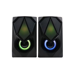 X2 Colorful LED Light <strong>PC</strong> <strong>Speaker</strong> Wired USB Power Computer RGB LED Gaming <strong>Speaker</strong> - Product Image 5