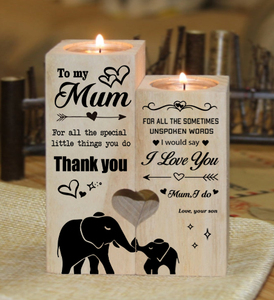 Customize Natural Heart-Shaped Decoration Wooden Wedding <strong>Tealight</strong> Candles <strong>Holder</strong> - Product Image 4