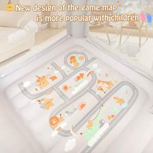 Château gonflable blanc pour tout-petits, intérieur/extérieur, maison de saut pour enfants avec filet de sécurité - Product Image 3