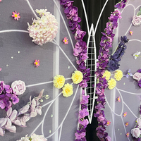 Fleur artificielle, papillon géant, décorations 3D, parfaites pour les décors de mariage et d'événements et les accessoires floraux