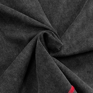 T-shirts en jersey 100 % coton pour hommes, col rond, vente en gros, logo personnalisé, style décontracté avec surpiqûres rouges, écologiques - Product Image 2
