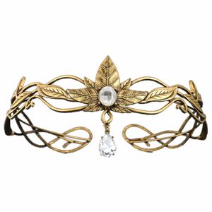 إكسسوار شعر نسائي عتيق للتنكر، مجوهرات للجبهة، تاج أوراق الشجر من السبائك بتصميم قديم، عصابة رأس - Product Image 5