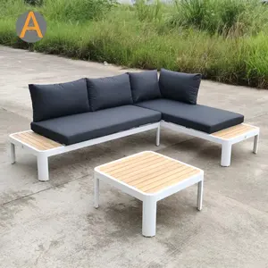 L forma di fabbrica personalizzare produzione hotel progetto parco giardino divano set mobili da esterno
