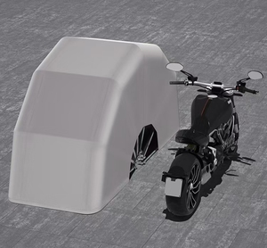 Abri rétractable pour moto, housse de moto personnalisée en tissu Oxford, housse de protection imperméable/résistante aux UV/résistante aux intempéries - Product Image 2