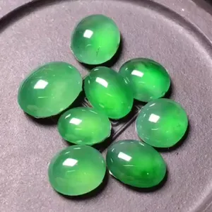 Venta al por mayor de alta calidad precio de piedra de Jade joyería 8 piezas naturales helado especies Jadeíta verde de piedras preciosas sueltas