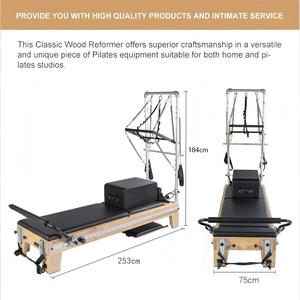 Reformer de Pilates Commercial avec Tour Demi-<span class=keywords><strong>Trapeze</strong></span> et Système <span class=keywords><strong>Trapeze</strong></span> Complet, Lit de Pilates Ajustable pour Entraînement de Force du Corps Entier, Portable en Bois - Product Image 2