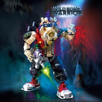 Figura de Guerrero Jabalí Cibernético DK2031, 1423 Piezas, Articulaciones Móviles, Arma, Coleccionable de Escritorio, Juego de Bloques de Construcción para Armar