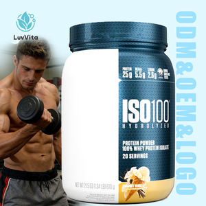 LuvVita OEM ISO100 Gehydrolyseerd Wei-eiwit Isolaat Poeder 25g Eiwit 5,5g BCAA's voor Spierherstel & Krachtversterking - Product Image 1