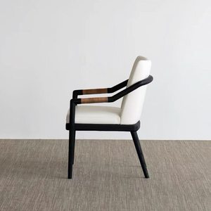 Chaise de salle à manger moderne en <span class=keywords><strong>bois</strong></span> avec assise et dossier rembourrés, design pour restaurant, meubles durables, stables et écologiques - Product Image 2