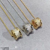 Collier de mode printemps européen et américain polyvalent avec chaîne de clavicule incrustée de diamants pour couple