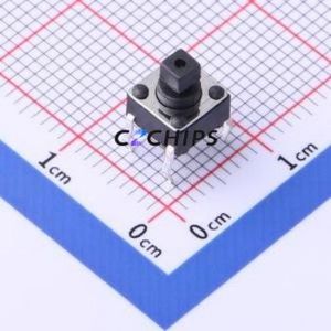 TC-6610-7.3-160G Tactile Switch Through hole-4P,6x6mm Switch Single Pole Single Throw Round Button 1.6N Through Hole - Product Image 1