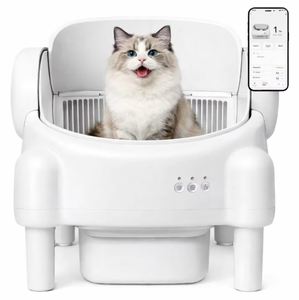 Litière pour chat électrique autonettoyante durable 75L, grande poubelle de 15L, contrôle à distance par application, capteurs de sécurité multicouches, intelligente - Product Image 5