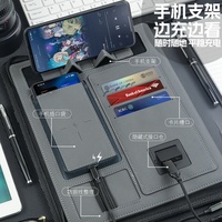 Portefeuille pour ordinateur portable A4 Dorniel avec batterie externe sans fil 8000 mAh et logo LED