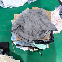 Shorts décontractés d'occasion pour femmes, taille haute, coupe ample, en coton et lin, confortables pour le quotidien, vente en gros en balles mixtes