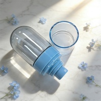 Botella Redonda Transparente de PETG al por Mayor con Tapa, Nuevo Estilo, Envase de Plástico Invertido para Cosméticos y Cuidado de la Piel, Pulverizador de Niebla Fina