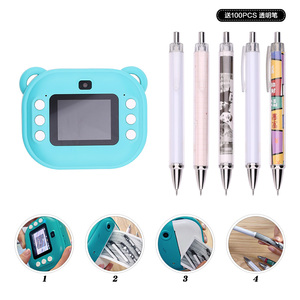 Tự Làm máy ảnh hình ảnh con lăn bên trong bút ballpoint-1 máy ảnh và 100 trống bút-hỗ trợ in ảnh của bạn bên trong bút bi - Product Image 2