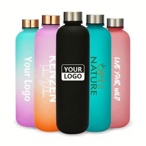 Botella de Agua Deportiva de 1 Litro (32 oz) de Plástico sin BPA, con Marcador de Tiempo, Motivacional, de Gran Capacidad, al por Mayor - Product Image 4