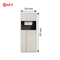 Portarrollos de Papel Higiénico Multifuncional Oculto y Moderno de Acero Inoxidable, Soporte para Escobilla de Baño, Cubo de Basura, Nicho Empotrado en la Pared