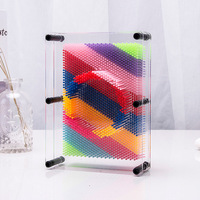 Pin Art Hand-Mould 3D Farbe Lustige Finger abdruck DIY Spielzeug Kreative Tischs piel Geschenke