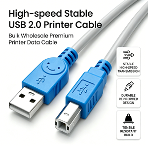 Câble d'imprimante USB 2.0 haute vitesse USB A vers B, cordon de données pour scanner, compatible avec les imprimantes HP, Canon, Epson, <span class=keywords><strong>Brother</strong></span> et les ordinateurs portables - Product Image 4