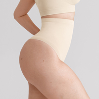 Tanga Moldeadora sin Costuras para Mujer, Cintura Alta con Banda de Silicona Antideslizante, Invisible Bajo la Ropa