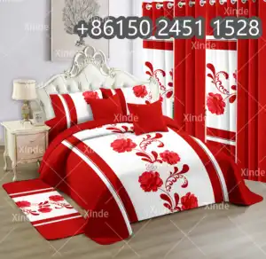 Juego de ropa de cama de lujo de invierno, 12 Uds., colchas para cama de matrimonio, regalo de boda, juego de cama Bettzeug con cortina, funda de edredón de moda