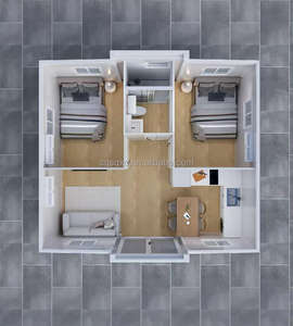 Casa Prefabricada Moderna <span class=keywords><strong>de</strong></span> Lujo <span class=keywords><strong>de</strong></span> 2/3 Dormitorios, Expandible, Tipo Contenedor, Color Personalizado, Duradera, Ecológica, Oficina/<span class=keywords><strong>Apartamento</strong></span> - Product Image 5