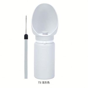 Bouteille d'eau pour chien en silicone gris clair bleu jaune, distributeur d'eau portable pour animaux de compagnie en plein air - Product Image 5