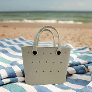 Bolsas de Compras de Eva Personalizadas con Logotipo, Bolsas de Mano de Silicona Impermeables para Bebés, Bolsas de Playa de Moda para Exteriores - Product Image 2