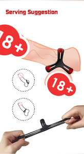 Đồ chơi tình dục dành cho nam giới, vòng khóa silicon giúp kéo dài thời gian xuất tinh, ba vòng khóa hình tam giác, vòng tinh hoàn bằng pha lê. - Product Image 2