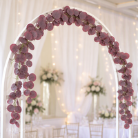 Guirlande en soie artificielle d'eucalyptus en gros, fausse vigne d'eucalyptus 'Silver Dollar' pour arche de mariage, chemin de table, décoration intérieure