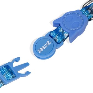 ปลอกคอแมว H3D ลายสีฟ้า ปรับได้ พร้อมหัวเข็มขัดนิรภัยสำหรับแมว - Product Image 3