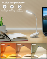 Glocusent – Mini lampe de lecture Led à contrôle tactile, Rechargeable et réglable, avec Clip pour lecture, brevetée, vente en gros