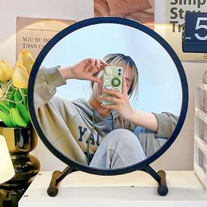 Modern <strong>Cheap</strong> Round Tabletop Desk Vanity Home Decoration Desktop Makeup <strong>Mirror</strong> with Stand for Shaving Makeup Without Light - Product Image 4