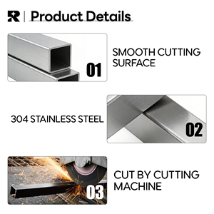 <strong>2026</strong> Hot Sales Manufacturer ASTM 304 304L 316 316L ERW Welded Stainless Steel Tubes Rectangular Stainless Steel Square Pipe - Product Image 3